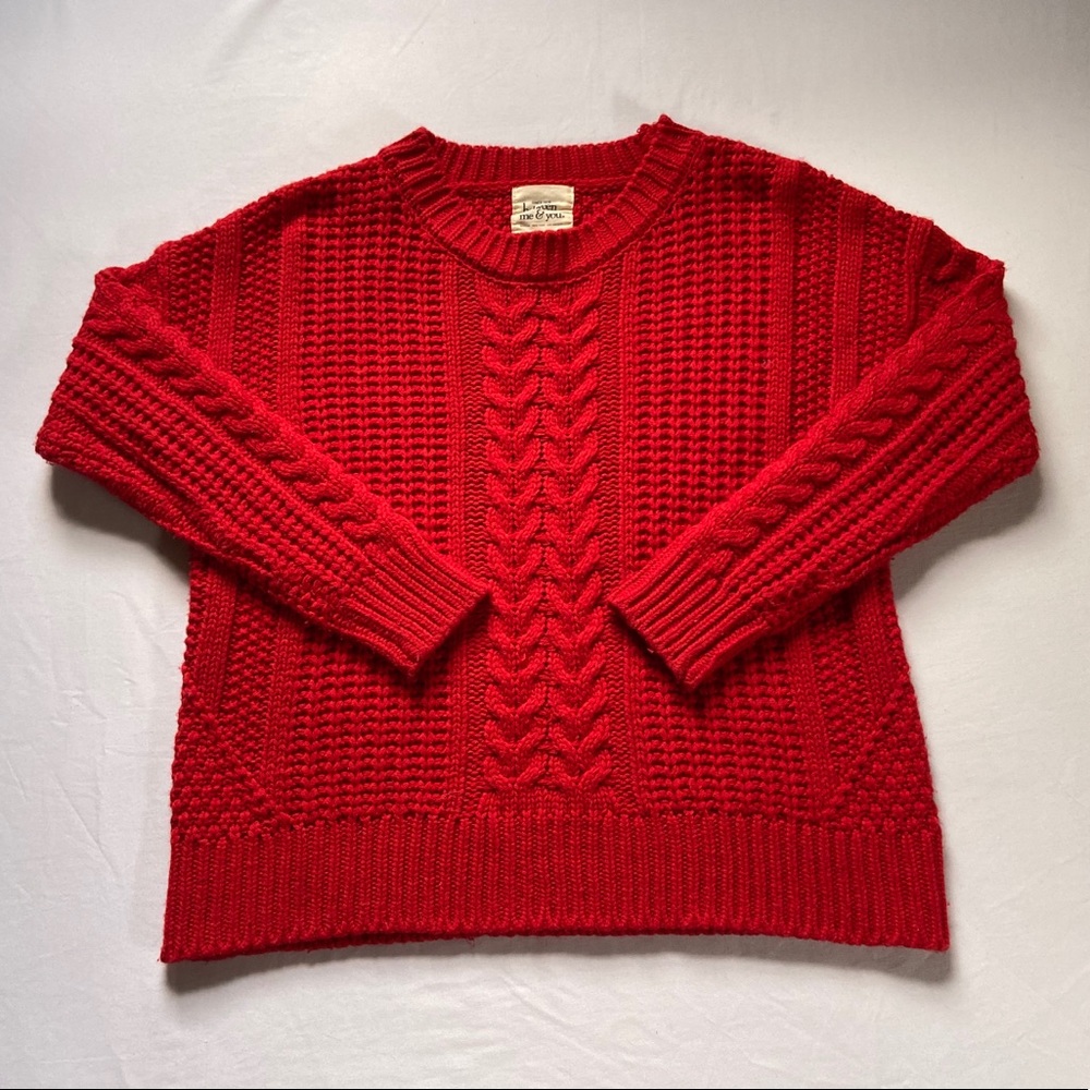 between me & you Red Knit Sweater